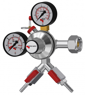 Редуктор Micro Matic Premium Plus 0-6/4bar 2 выхода, вентили отсечки в Саратове